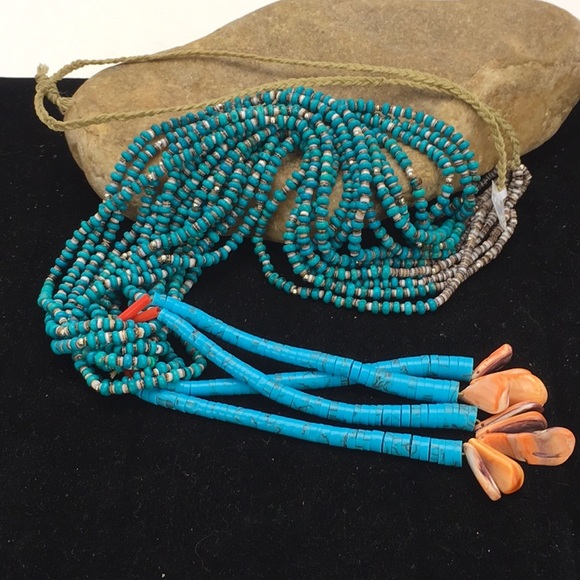 Turquoise Bone Necklace